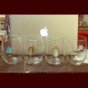 Rae Dunn Christmas Glasses